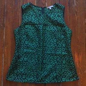 Banana Republic sleeveless shell in leopard